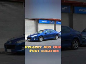 Where is the OBD port of the Peugeot 407 located?