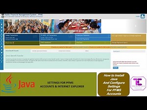 How to Configure Java Settings for PFMS Account | Internet Explorer Settings for PFMS Accounts