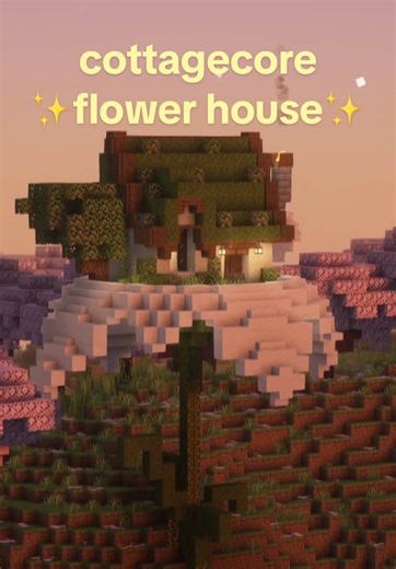 cottagecore flower house minecraft build 🌻 #minecraftbuilding #minecraftideas #cottagecore #minecrafttutorial #fyp