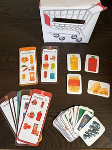 Play and Learn Real Food Shopping: EYFS Vocabulary and Color Matching - Etsy Australia