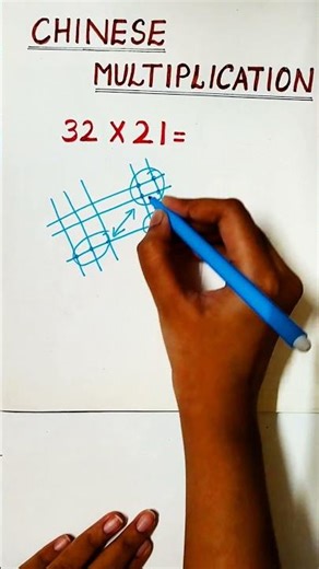 Mind-Blowing Chinese Multiplication Trick! 🔥 Must Watch! #MathTrick#ChineseMultiplication#MathPuzzle