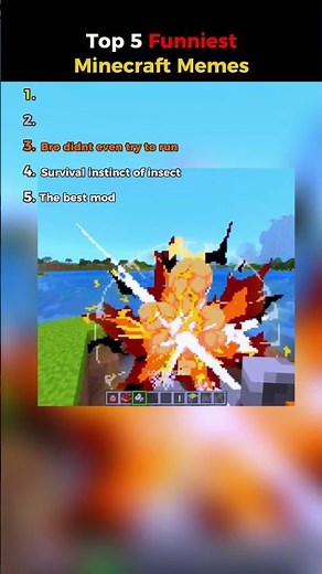 Top 5 Funniest Minecraft Memes #minecraft #memes #shorts