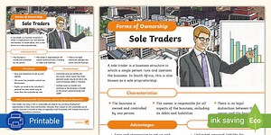 Forms of Ownership -Sole Traders