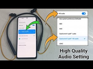 HD audio Setting Bluetooth neckband in Redmi mobile | improve Bluetooth audio