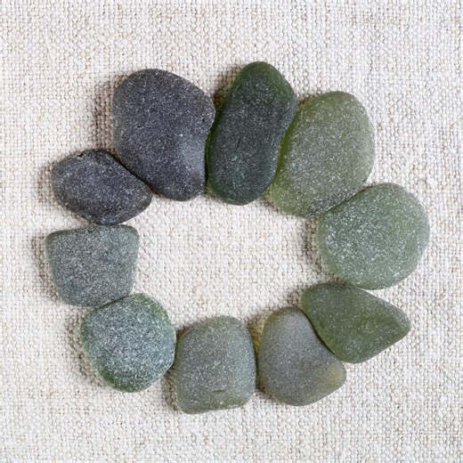Italian Genuine Olive Shades Sea Glass for Jewelry / 10 Pieces (sg-0010-197) - Etsy