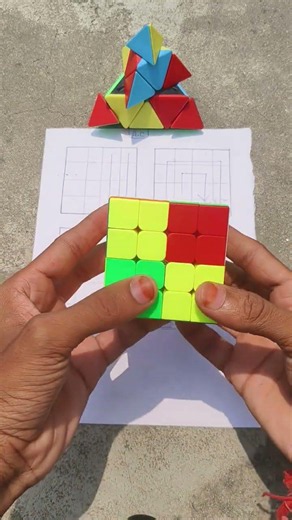 4 by 4 Rubik cube solve tricks 😱 #ytshorts #rubikscube #tricks
