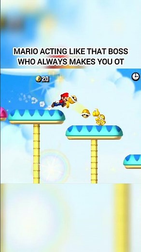 Mario: the boss who forces you into overtime🔥 #mario #nintendo #retrogaming