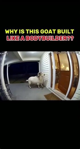 CCTV Captures Buff Goat Attacking Front Door 💀💥 (Real or Fake?)
