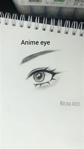 easy anime eye drawing #art #drawing #easy #eyes #anime #shorts #tutorial #trending #viral #fyp