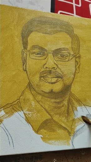 Acrylic Portrait #portrait #acrylicpainting #commissionsearned