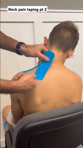 Relieve Neck & Shoulder Pain with Kinesiology Tape pt2: Levator Technique 🔥💯 #neck #neckpain #kttape