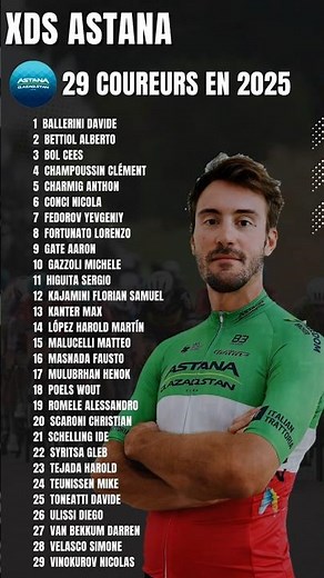 Les transferts 2025 de l'équipe XDS Astana #cycling #astana