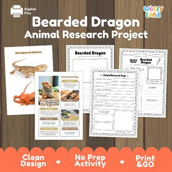 Bearded Dragon Animal Research Project - Reptile Science Report & Worksheets