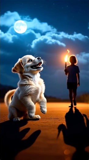 A Scared Puppy Found Courage in Light 🐶✨ | Emotional Kids Short Story #shorts