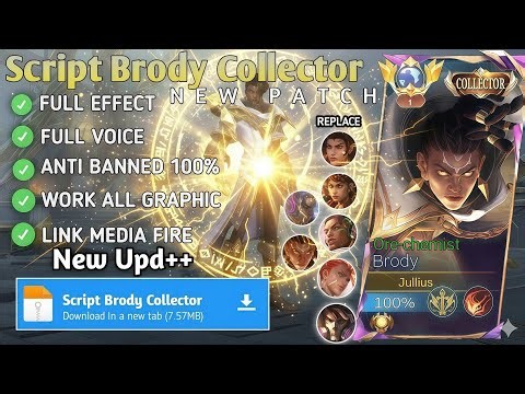 NEW UPDATE!! Script Skin Skin Brody Collector - Ore-Chemist No Password | Full Effect Voice