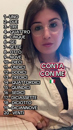 Numeri in italiano 🇮🇹 #learnitalian #italianlanguage #italianteacher #italian #speakitalian
