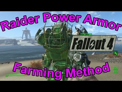 Fallout 4: Easy Power Armor Farming Method (Raider Armor) - Armor Core Included