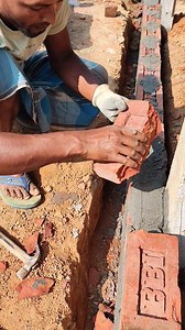 brick sizing and wall leveling techniques #brickwall #work | Hazrat Mondal 02