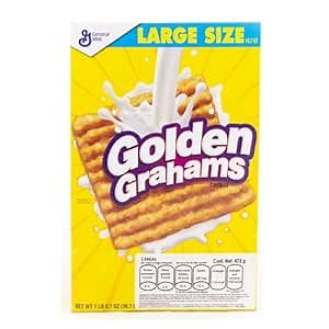Golden Grahams Breakfast Cereal, Graham Cracker Taste, Made with Whole Grain, Large Size, 16.7 oz