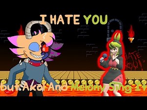 FNF | I HATE YOU (Mario's Madness) | But Axol And Melony Sing It (SMG4)