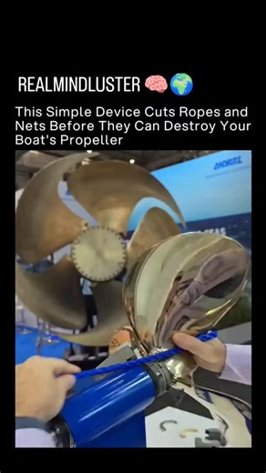 Realmindluster on Instagram: "The Spurs Marine line and net cutter demonstrates its impressive guillotine-like cutting action in this test, slicing through rope before it can tangle in the propeller. This advanced propeller protection system combines rotating and stationary cutter blades that work together using the propeller's rotation and inertial force to cut obstructions before entanglement occurs.⁠ ⁠ Installed on over 500,000 vessels worldwide—including those operated by the US Navy, Coast