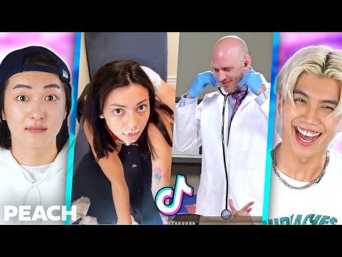 Koreans React To Tiktoks That Will Make you Cry Laughing! | PEACH KOREA