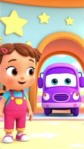 Learn Colors with Bus 🟢🔴🔵🟡 | Cartoon for Kids #shorts #cartoon #baby