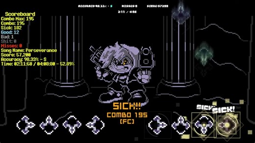 [FNFCNE x Phigros]仿Phigros溅射 Perseverance游玩演示