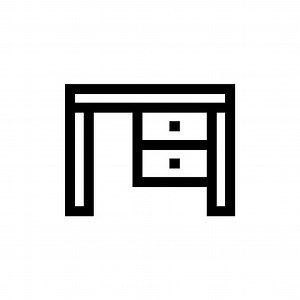 Table Chair Line icon, Design, Pixel perfect, Editable stroke. Logo,...