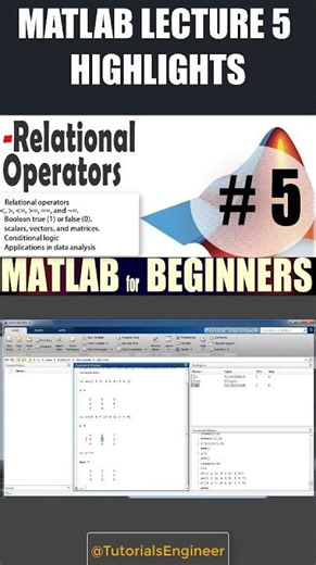 5- MATLAB for Beginners: Relational Operators