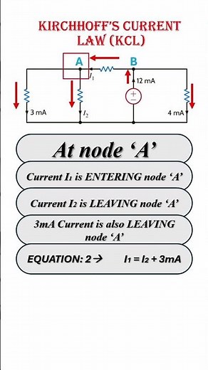 Kirchhoff’s Current Law (KCL) Explained | KCL Numerical #electrical #electricalengineering #circuits