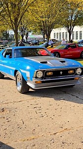 8.1K views · 508 reactions | 1971 Ford Mustang Mach 1 Classic Car Drive By Engine Sound Packard Proving Grounds Fall 2024 | Casey Faitel | Facebook