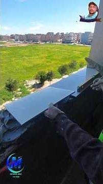 An easy and practical way to install ceramic tiles on window sills.