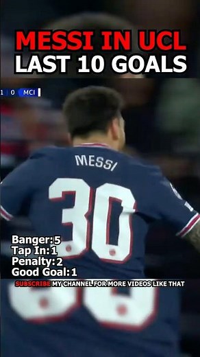 MESSI SCORES ONLY BANGERS AT PSG! Lionel Messi in UCL last 10 goals #football #footballedit #soccer