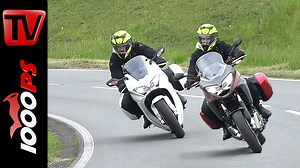 Video: Honda VFR 800 F vs. VFR800X Crossrunner Test 2016 | Safety & Fun Adventure