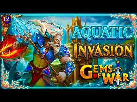 GEMS OF WAR - Merfolk Tower Invasion Event Best Teams - Merlantis Best Underpsire Builds!