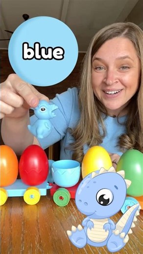 Dinosaur Learning Train🦖 Learn Colors with Dinosaur Eggs #toddlerlearning #shorts