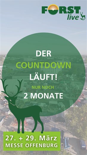 🔥 Nur noch 2 Monate! 🔥 Die FORST live 2026 steht vor der Tür – und es wird größer, spannender und innovativer denn je! 🌲🚜⚡ 📅 27.–29. März 2026 📍 Messegelände Offenburg ⏰ Täglich von 9:00 – 17:30 Uhr 👉 Freut euch auf: ✔️ Über 360 Aussteller aus 19 Nationen – Technik, Maschinen & Service in Aktion live erleben 🌍 ✔️ Praxisnahe Maschinen-Demonstrationen, Waldtechnik & Innovationen fürs echte Arbeiten im Forst 🌲 ✔️ Erneuerbare Energien & Outdoor-Lösungen – von Biomasse bis Photovoltaik ☀️ ✔️