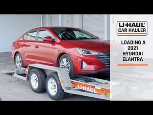 Loading a 2021 Hyundai Elantra On a U-Haul Car Hauler