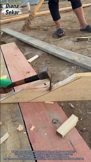 Perfect Roof Rafter Birdsmouth Cut | Smart Carpentry Technique for Strong Roof Framing