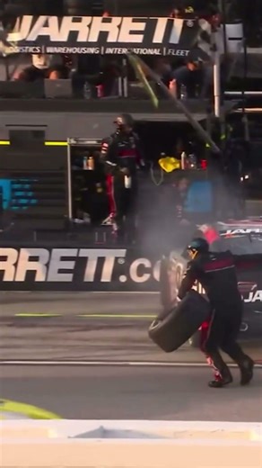 NASCAR driver spins on pit road #race #nascar #highlights #2026 #crash #oreillyautoparts #trending