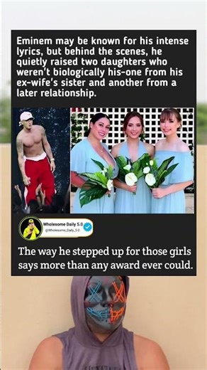 Eminem, known for his intense lyrics, raised two daughters—one from his ex-wife’s sister, another