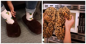 You Can Keep Your Feet Warm All Winter With These Slippers That Go In The Microwave