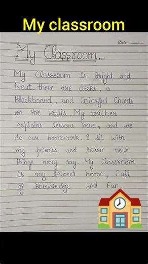 paragraph on my classroom in english #viral #english #ytshorts #education