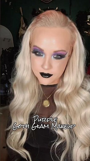 Purple Goth Makeup Tutorial with Black Lipstick | Dark Glam Look