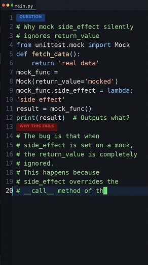 Your Python Is Too Slow: Why mock side_effect silently ignores return_value