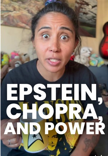 Epstein files. Deepak Chopra. If someone’s spirituality doesn’t include seeing women as people, it’s not awakening- it’s power with a halo. #EpsteinFiles #deepakchopra #womensrights #spiritualabuse #patriarchy