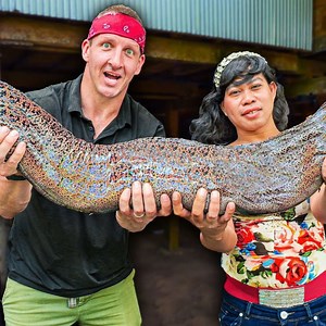 2.7M views · 33K reactions | Giant Slimy Eel! Insane Indonesian Food of the Bugis Tribe!  | Best Ever Food Review Show | Facebook