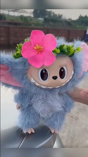 Cuteness Overload! 💙 Labubu dressed as Stitch is everything! 😍#LabubuStitch #DisneyPopMart #Stitch
