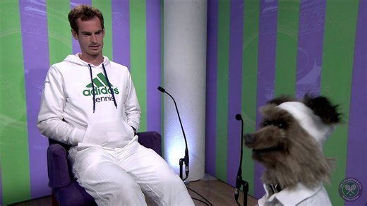 Andy Murray meets Hacker T. Dog